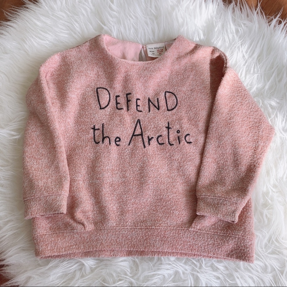 Zara kids babygirl pink top 12/18 months